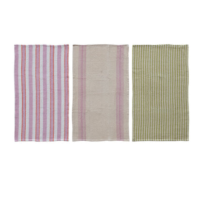 Leah Cotton Waffle Weave Tea Towels