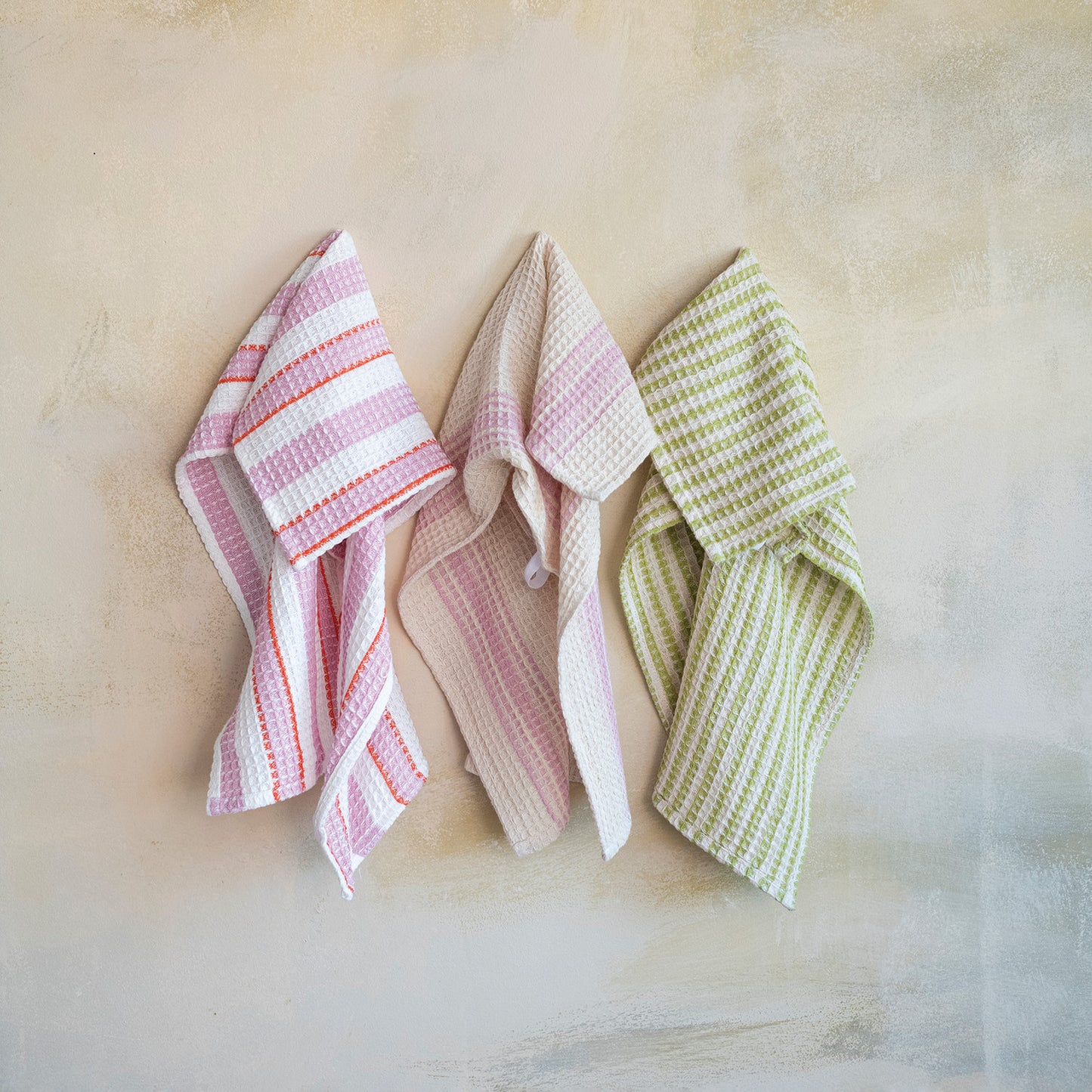 Leah Cotton Waffle Weave Tea Towels