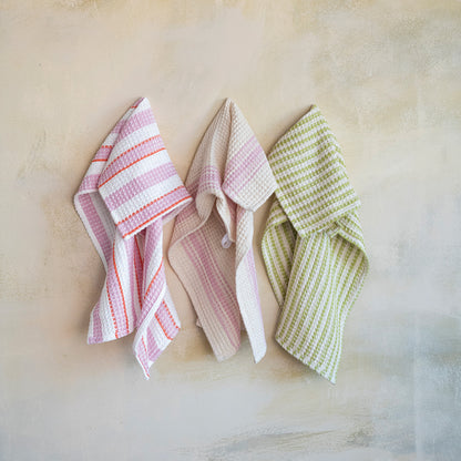 Leah Cotton Waffle Weave Tea Towels