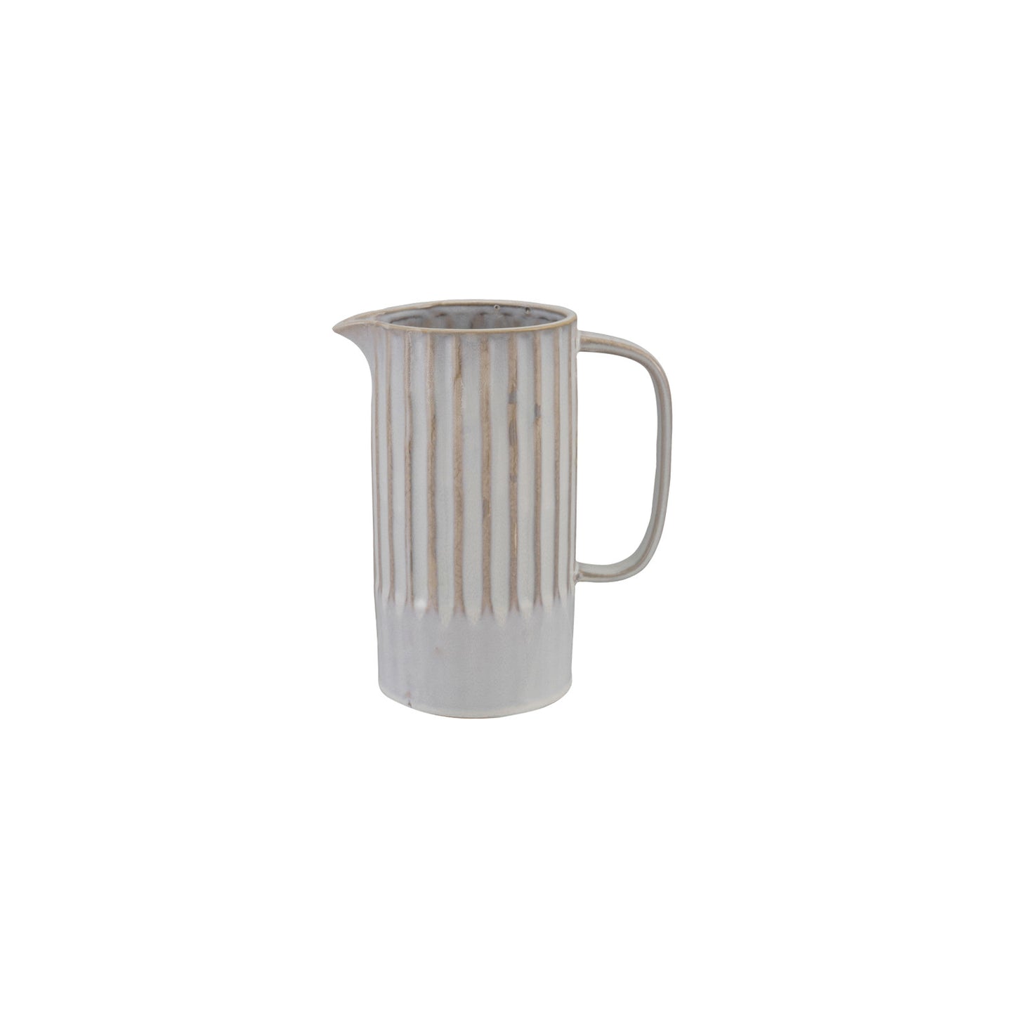 Bennett Quart Stoneware Ribbed Pitcher