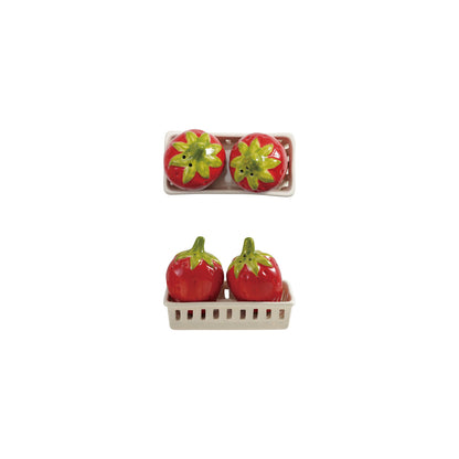 Strawberry + Basket Salt & Pepper Shakers