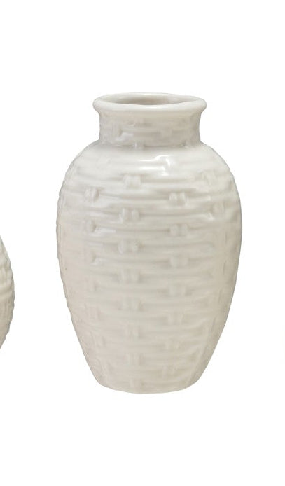 Dara Embossed Stoneware Vases