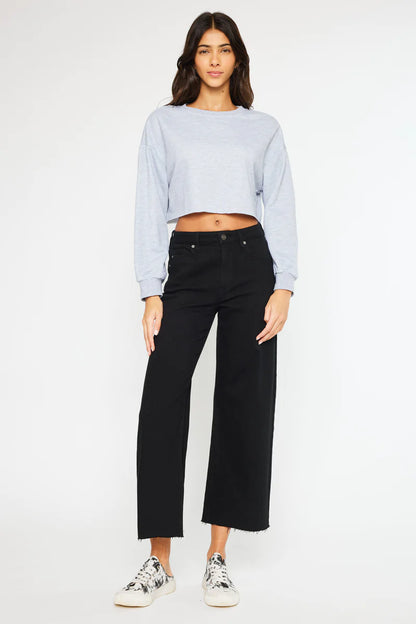 Dani High Rise Crop Wide Leg Jeans