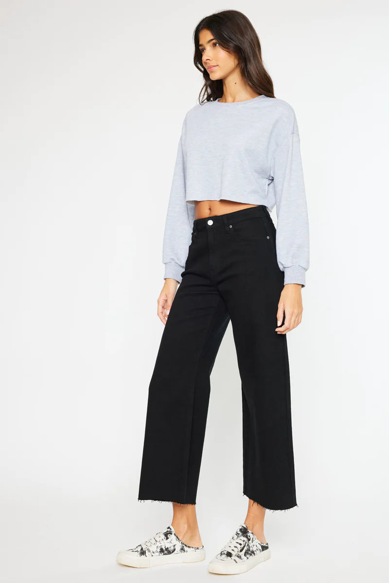 Dani High Rise Crop Wide Leg Jeans