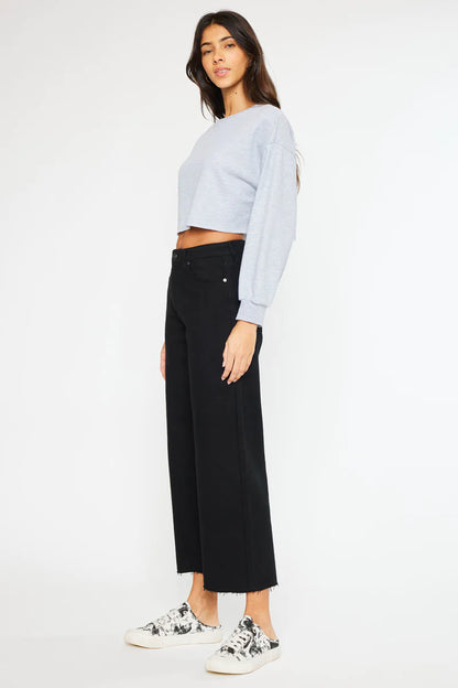 Dani High Rise Crop Wide Leg Jeans