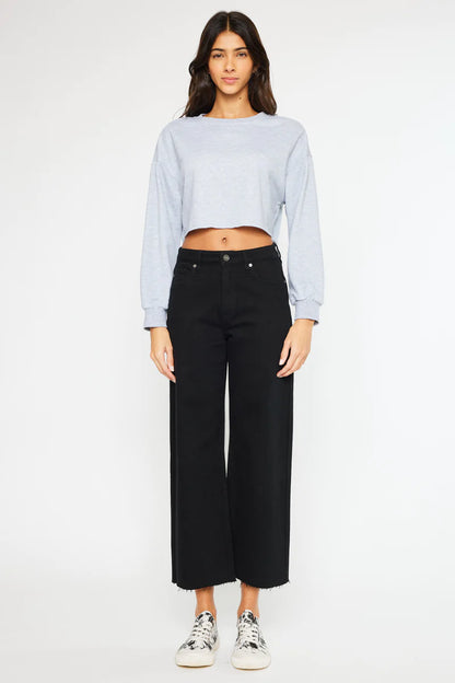 Dani High Rise Crop Wide Leg Jeans