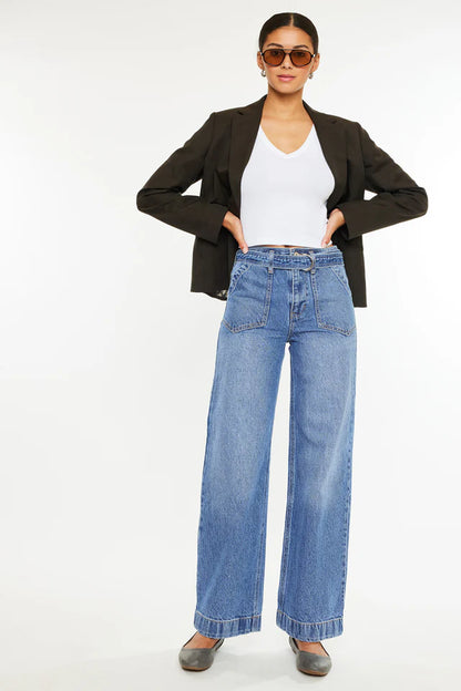 Frankie Ultra High Rise Wide Fit Leg Jeans