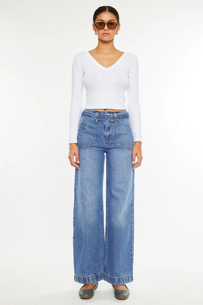 Frankie Ultra High Rise Wide Fit Leg Jeans