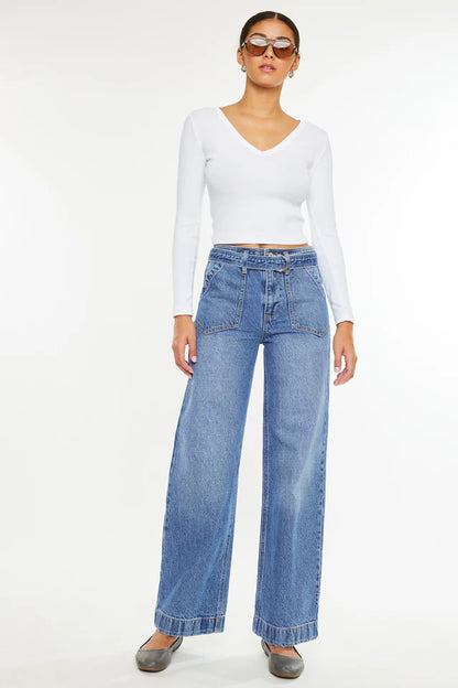 Frankie Ultra High Rise Wide Fit Leg Jeans