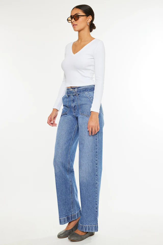 Frankie Ultra High Rise Wide Fit Leg Jeans