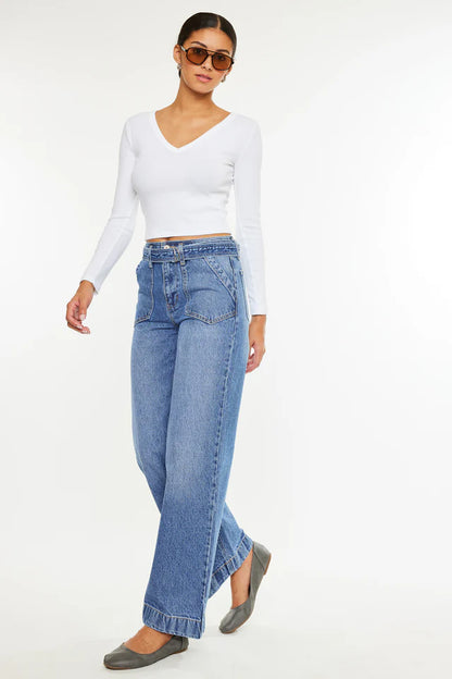 Frankie Ultra High Rise Wide Fit Leg Jeans