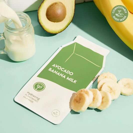 Avocado Banana Milk Hydrating Plant-Based Milk Mask