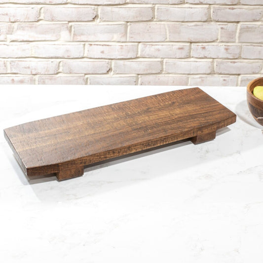 Large Mason Wooden Pedestal Tray