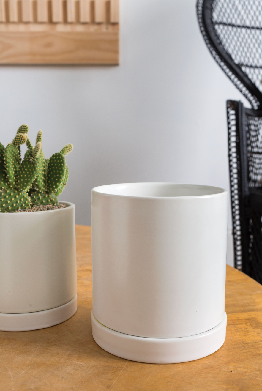 White Romey Pots