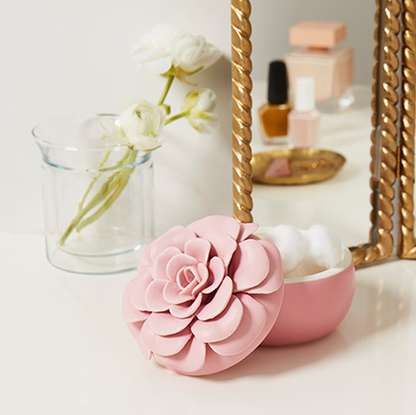 Coconut Milk Mango Ceramic Flower Candle