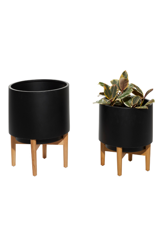 Black Finished Sally Planters