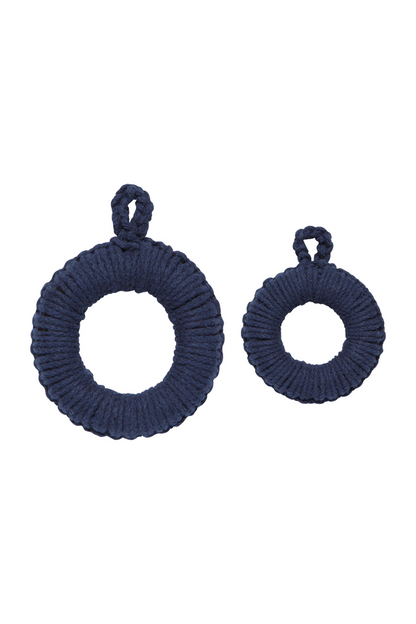 Midnight Blue Orb Trivets - Set of 2