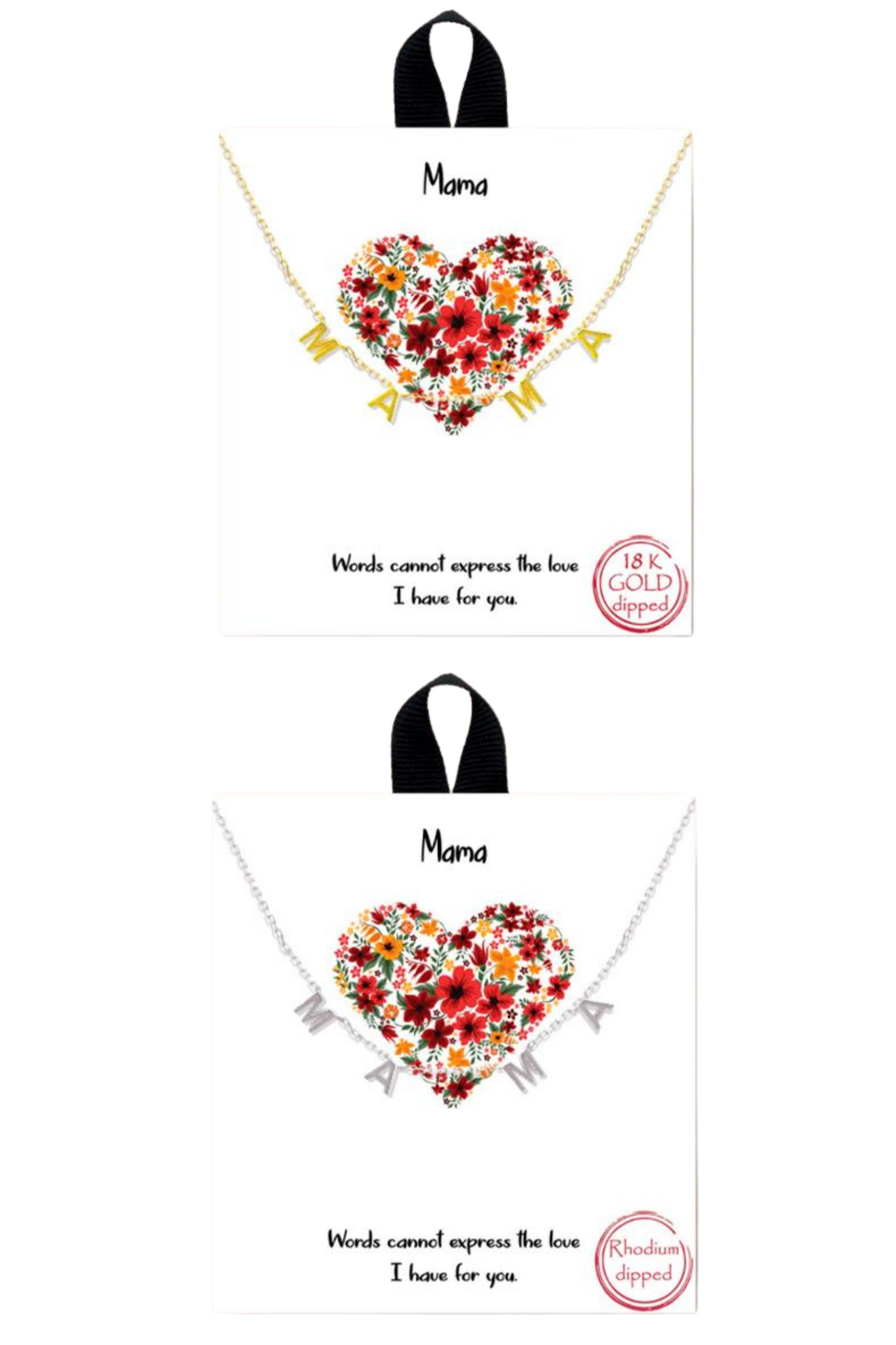 Mama Letter Charm Necklace