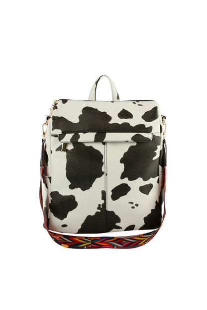 Cow Print Backpack