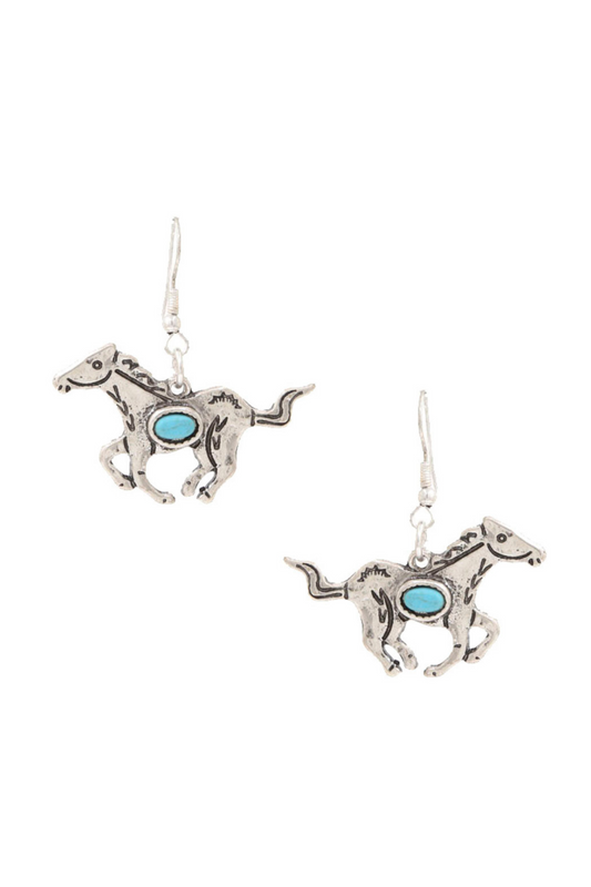 Rodeo Horse Dangle Earrings