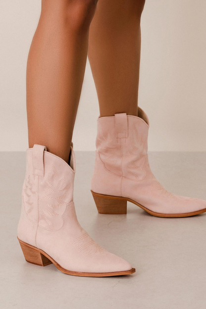 Carrie Short Pink Western Boots