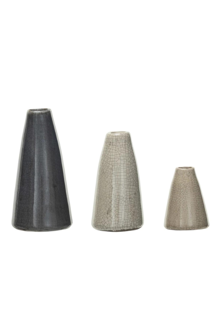 Cool Tone Stoneware Vases