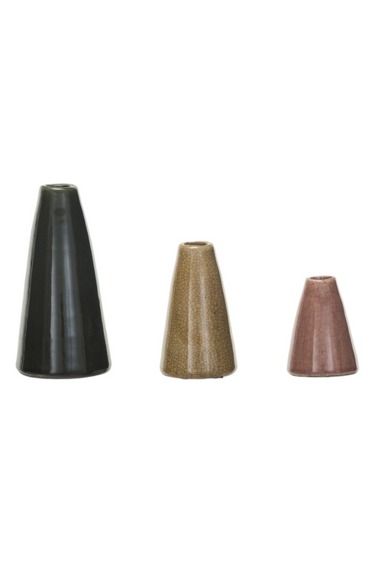 Warm Tone Stoneware Vases