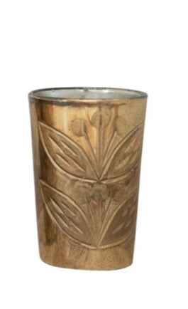 Metallic Mercury Glass Votive Holders