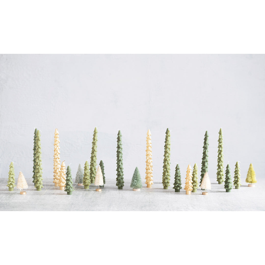 Green Tree Shaped Taper Candles