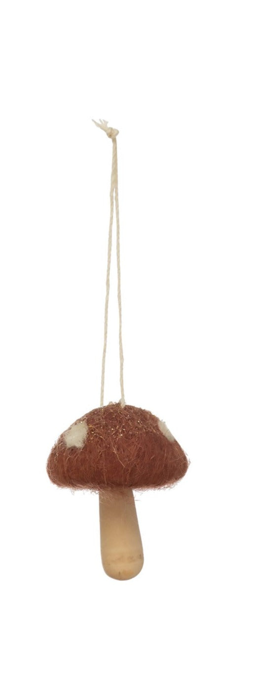 Wool Mushroom Ornament,