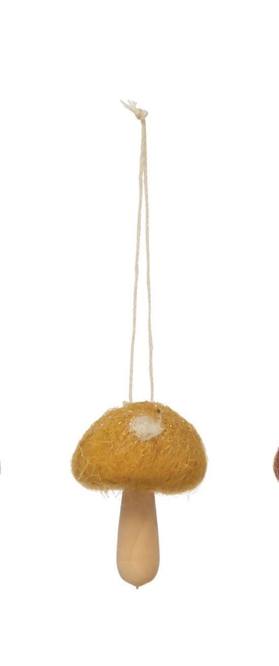 Wool Mushroom Ornament,