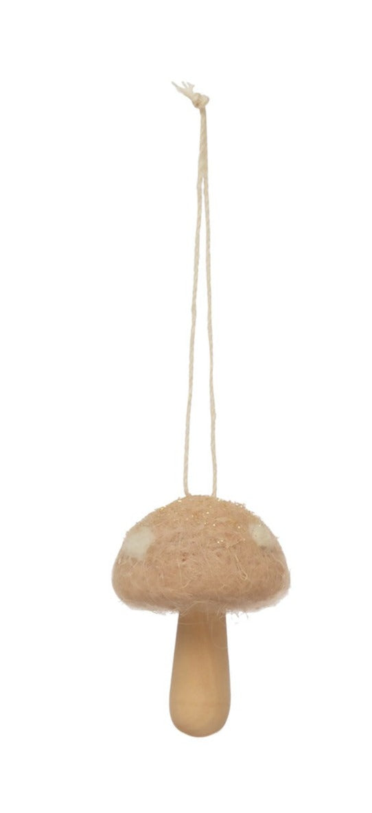 Wool Mushroom Ornament,