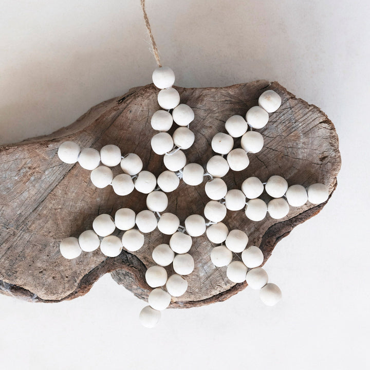 Wooden Bead Star Ornament