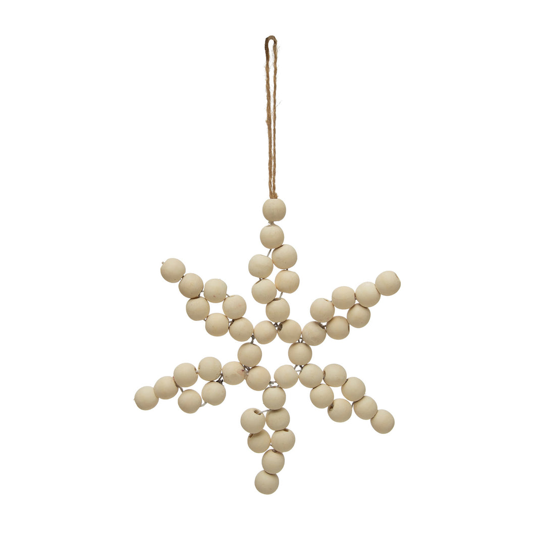 Wooden Bead Star Ornament