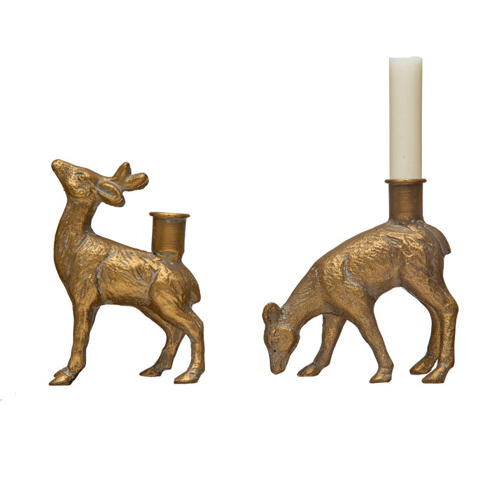Cast Iron Deer Taper Holder