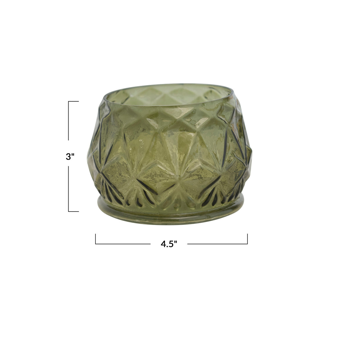 Olive Glass Votive