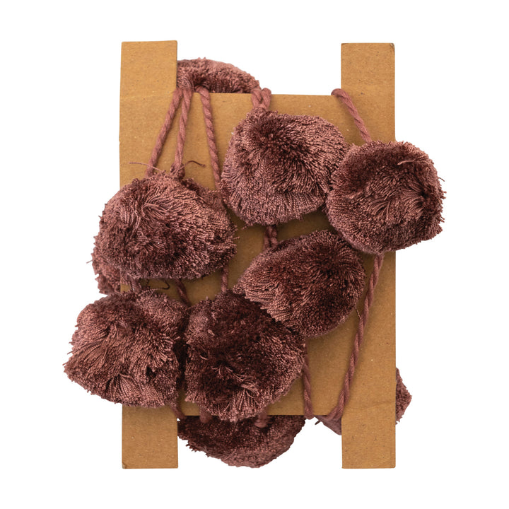 Rust Pom Pom Garland