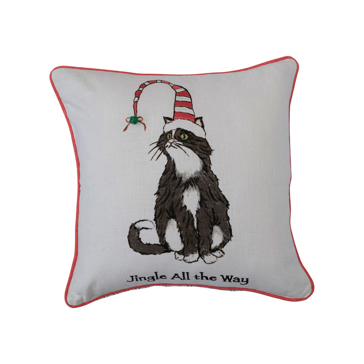 Kitty Holiday Pillow