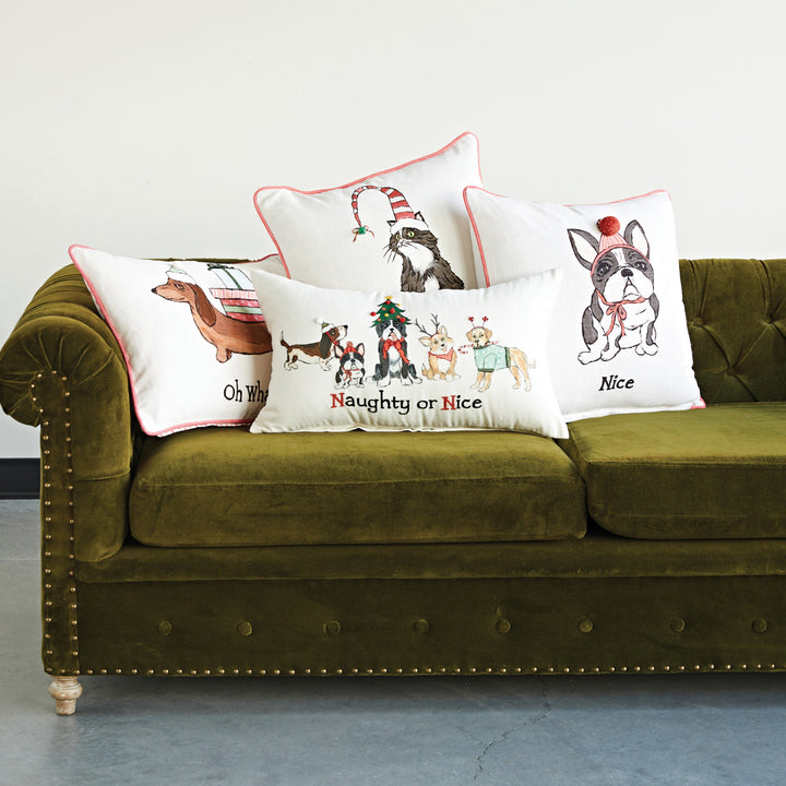 Kitty Holiday Pillow