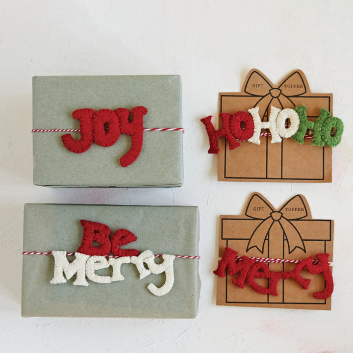 Holiday Saying Gift Toppers