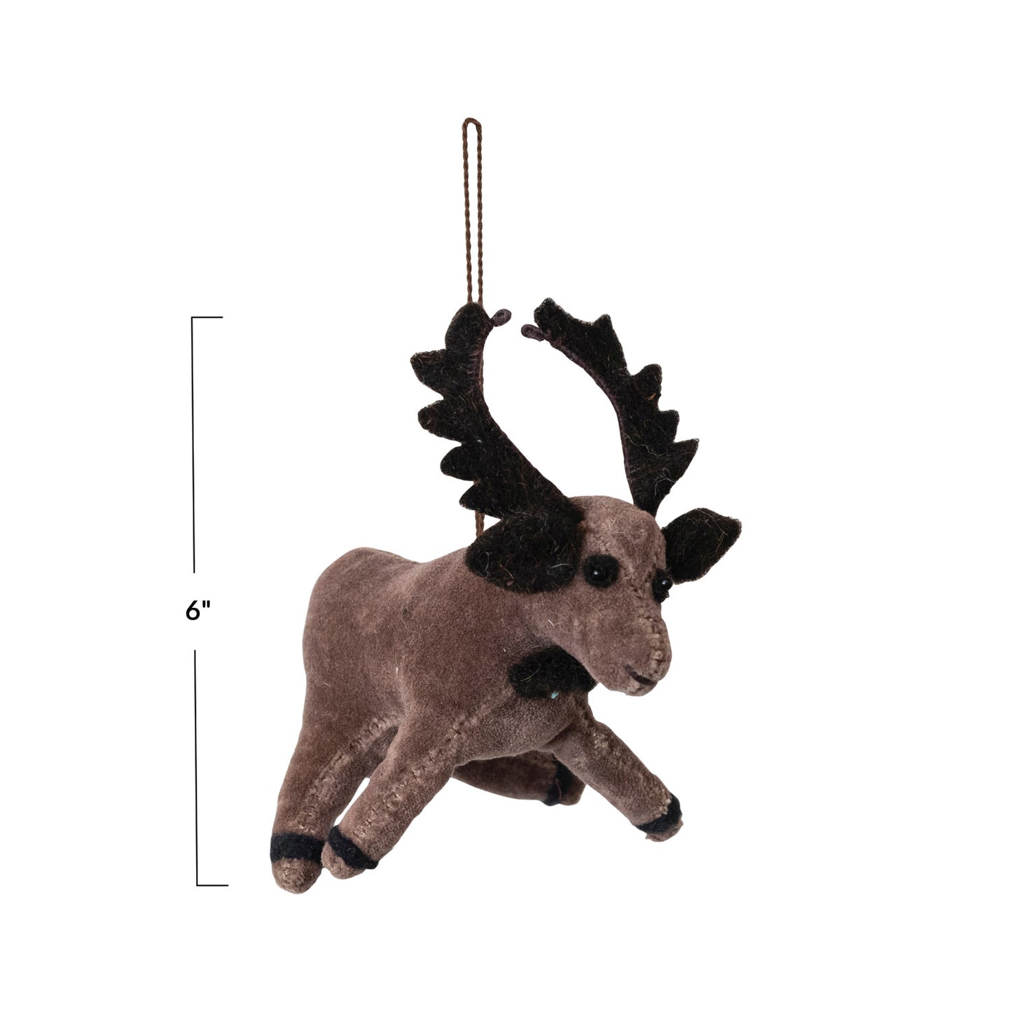 Velvet Moose Ornament