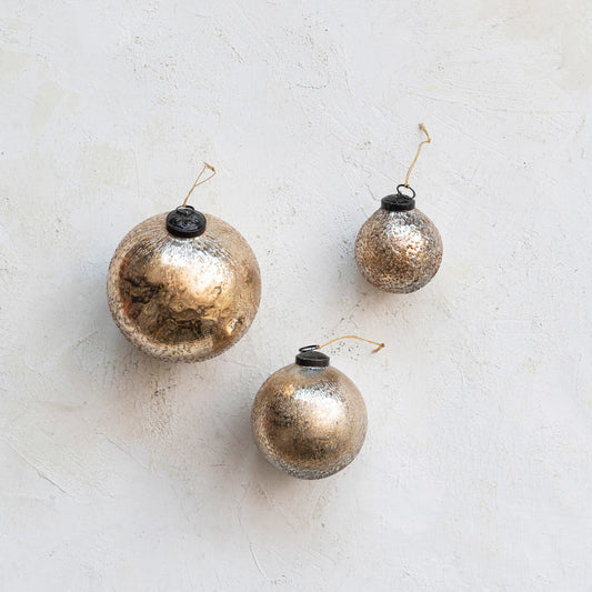 Bronze Seeded Glass Ornaments