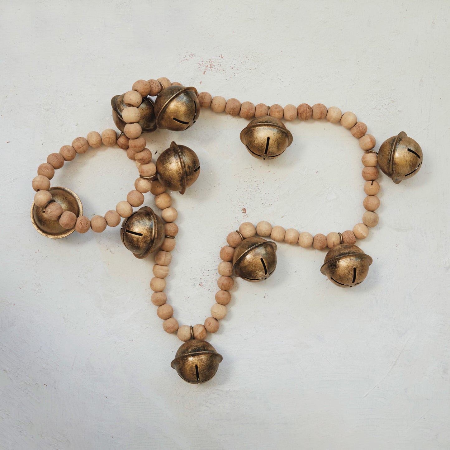 Wooden Bead & Bell Garland