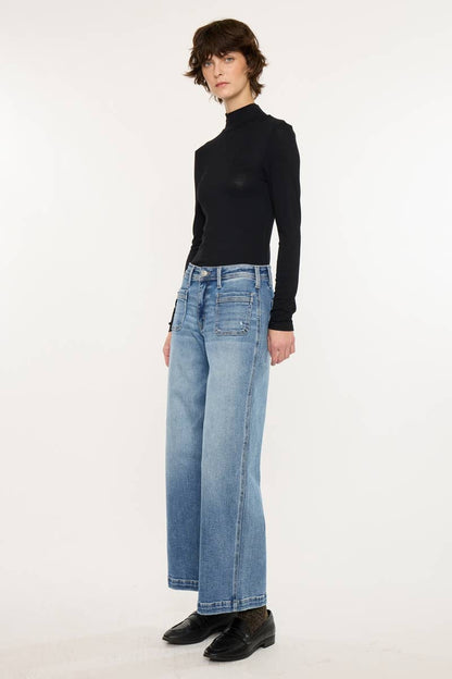 Wendy Mid Rise Wide Leg Jeans
