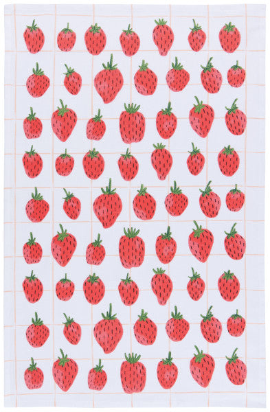 Berry Sweet Printed Cotton Dishtowel