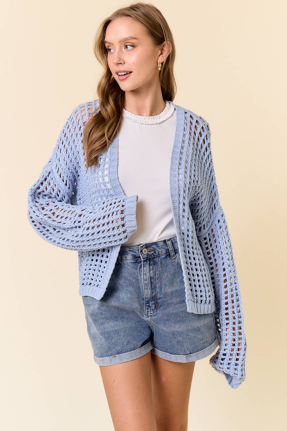 Sadie Crochet Fishnet Cardigan