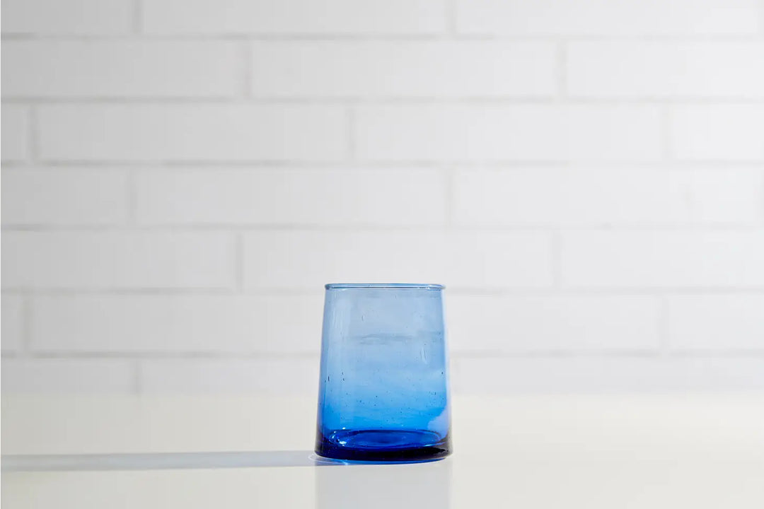 Moroccan Cone Glassware Small - Blue