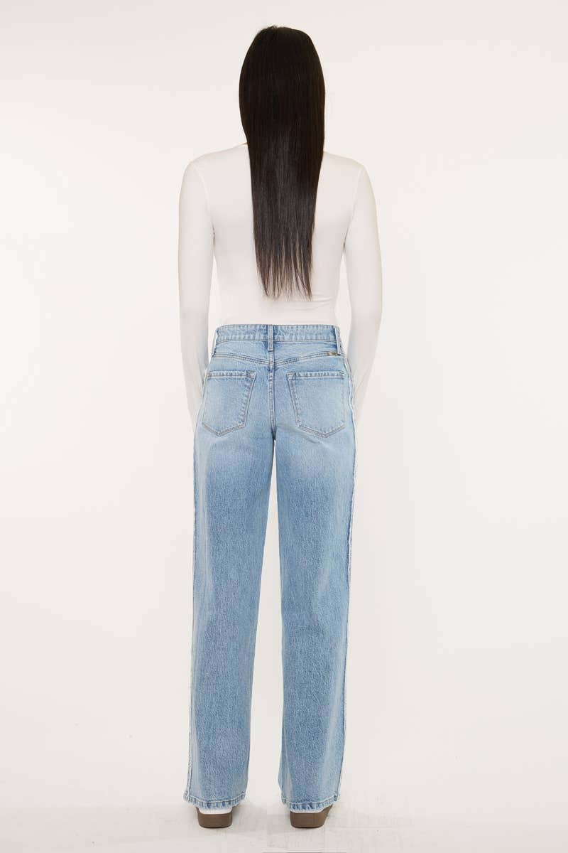Candice High Rise Frayed Leg Jeans