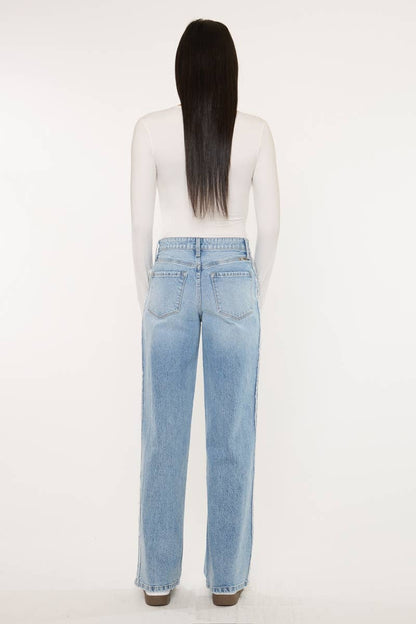 Candice High Rise Frayed Leg Jeans