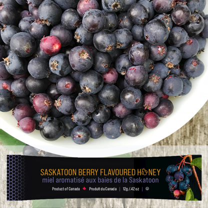 Saskatoon Berry Mini Squeeze Honey Pack